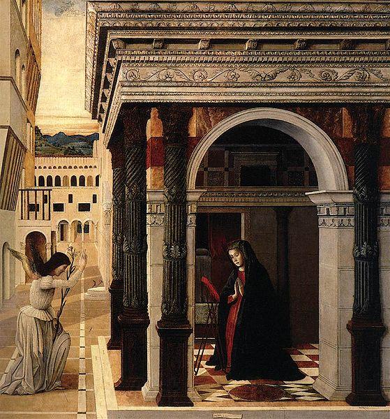 Gentile Bellini The Annunciation Norge oil painting art